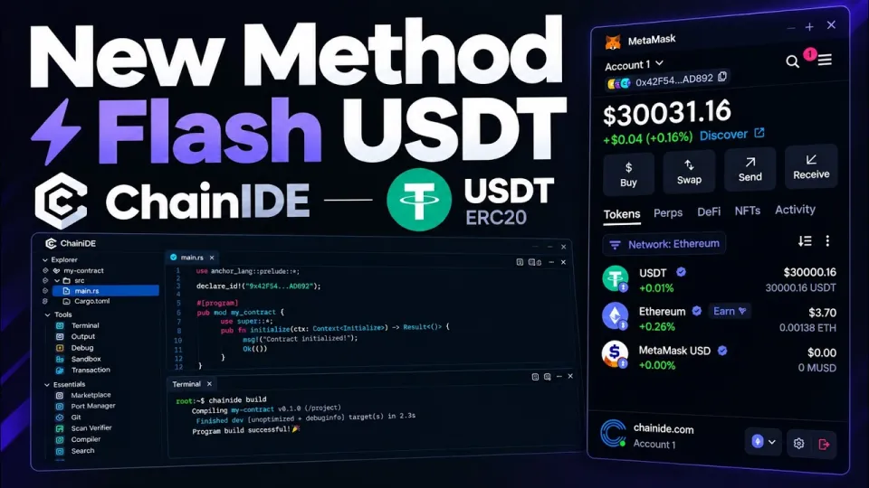 How to Create Flash USDT Using ChainIDE and MetaMask